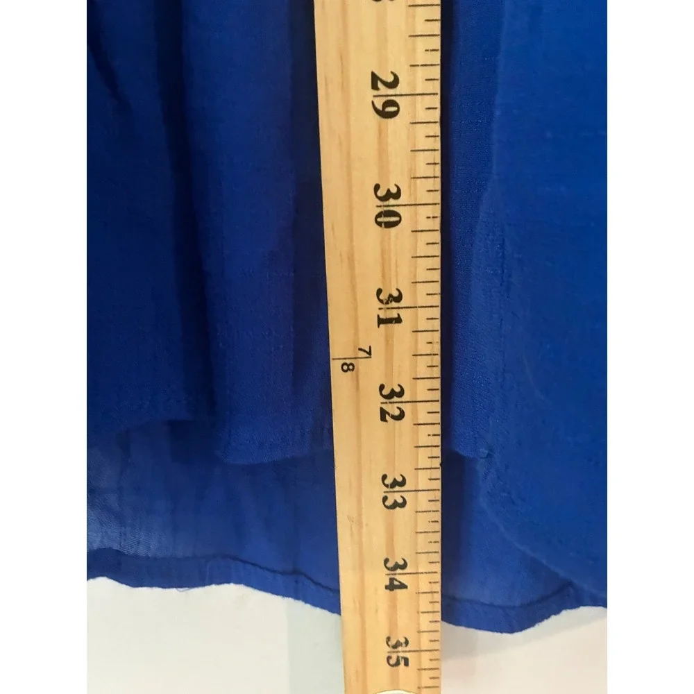 Studio Maxi Skirt Women PL Blue White Tiered Ombre‎ Tassel Petite Bohemian